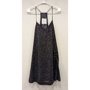 🆕 Pearl by Georgina Chapman of Marchessa Black Sequin A-line Dress Size 12